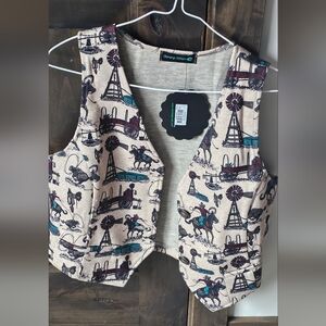 Cowboy Print Vest